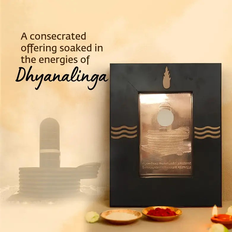 Energized Dhyanalinga Yantra . Exudes energies of Dhyanalinga.