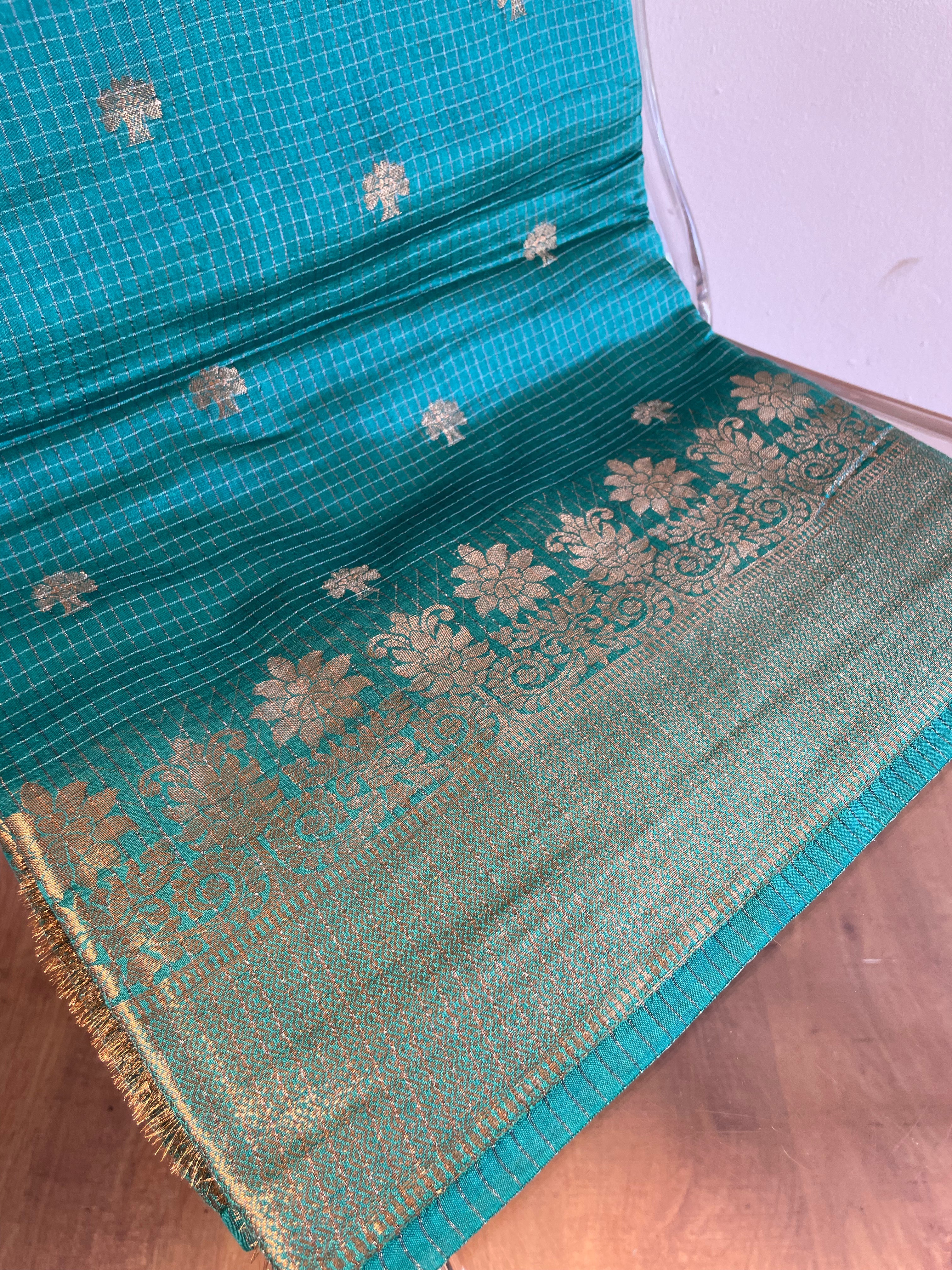 Green & Gold Energised Saree