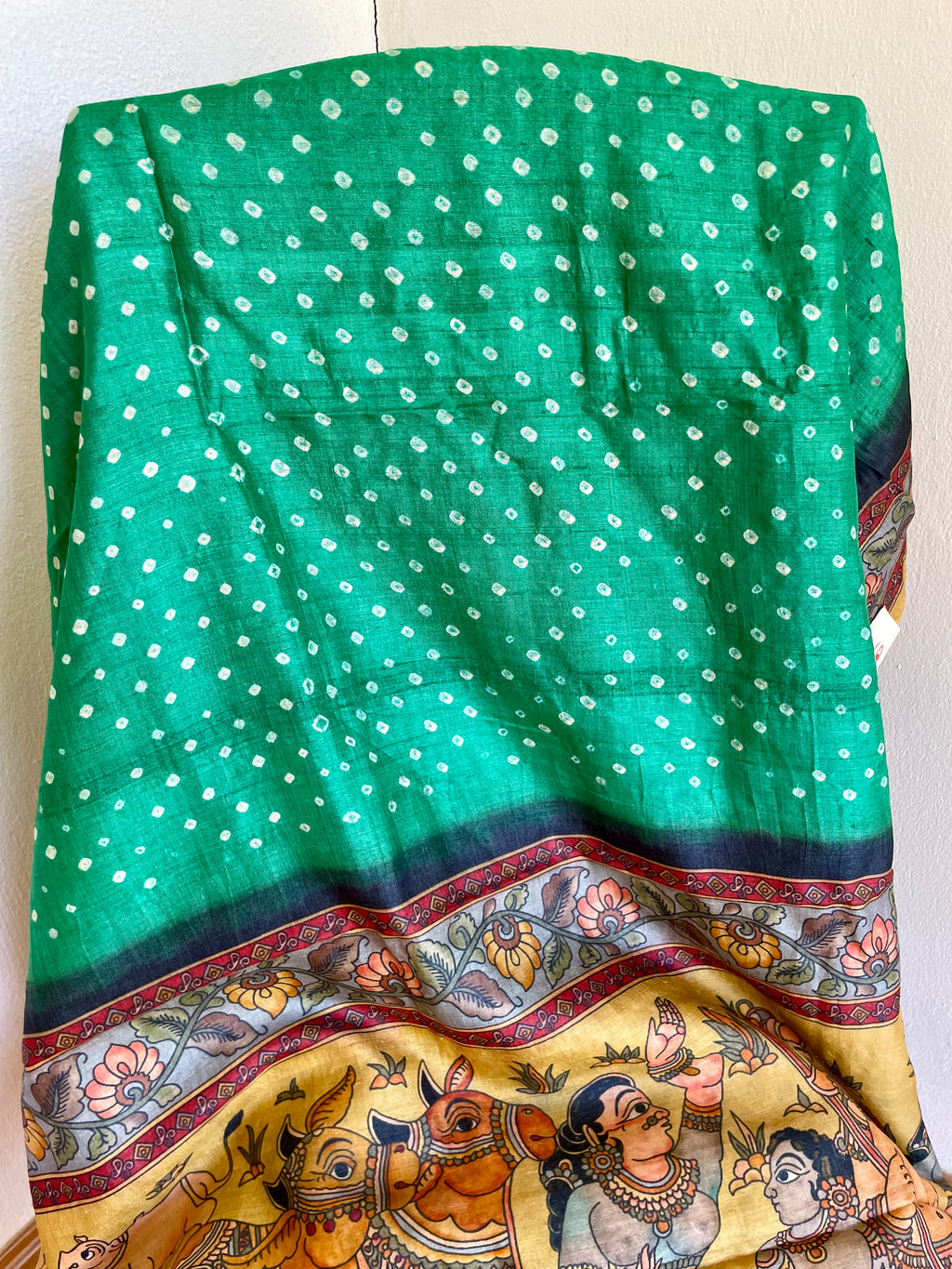 Silk Energized Saree with Print and Attached Blouse Piece