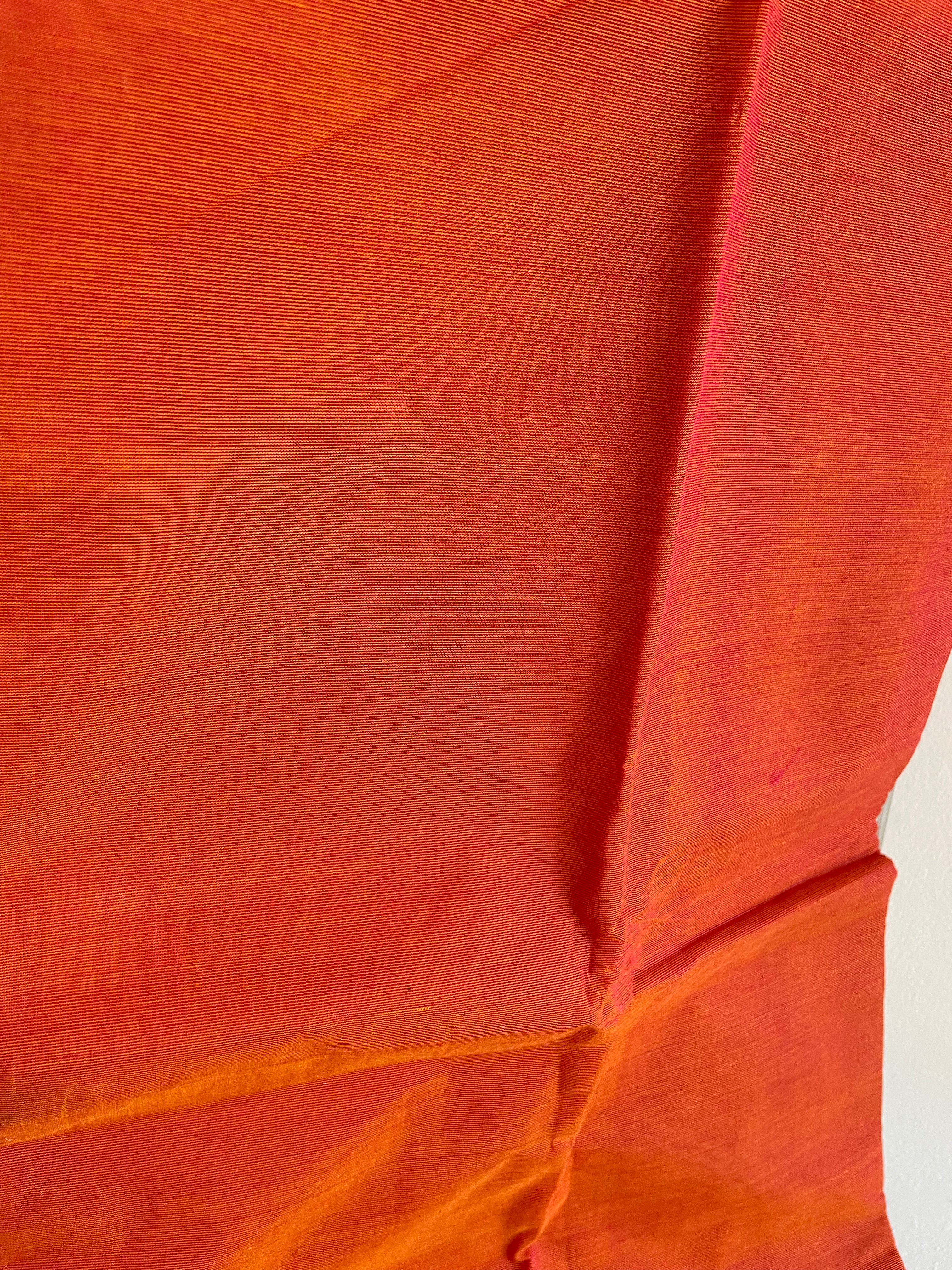 Orange & Purple Enegrised Saree
