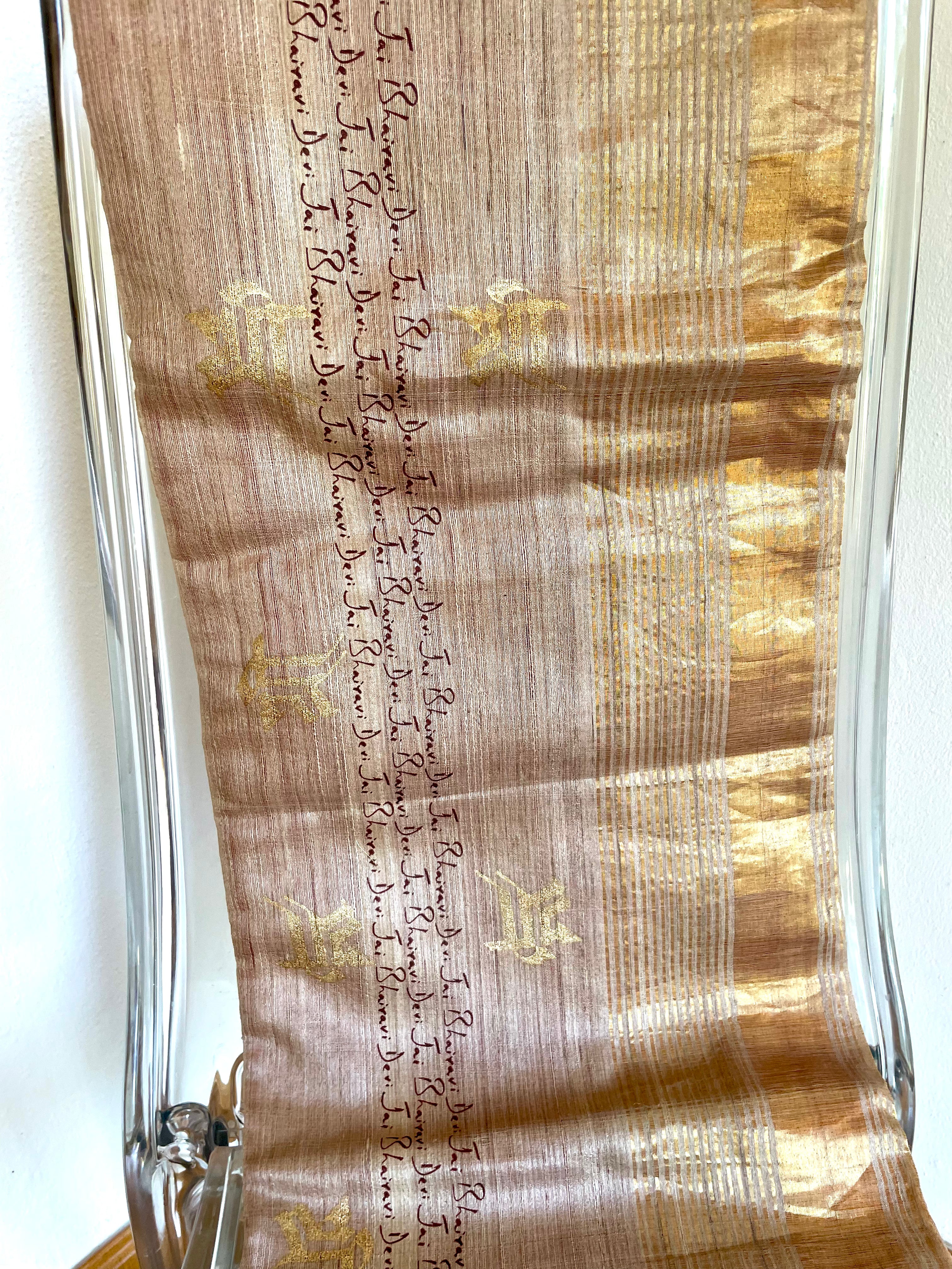 Beige & Gold Energised Silk Saree