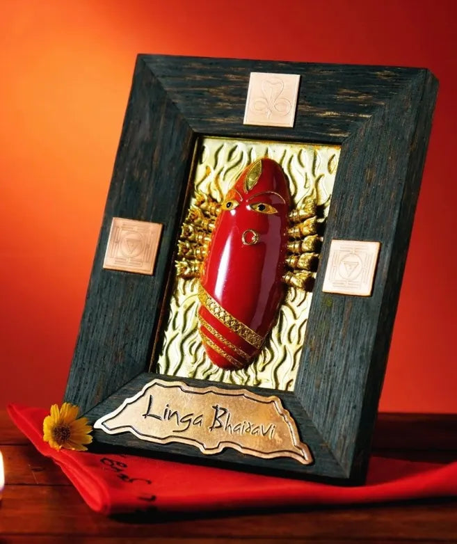 Brass Devi Panel in Kumkum (Consecrated)