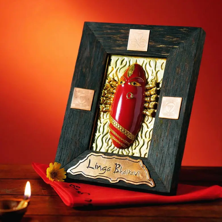 Brass Devi Panel in Kumkum (Consecrated)