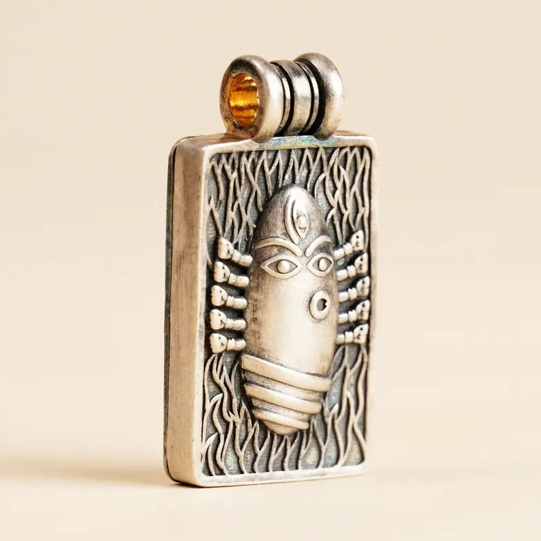 Linga Bhairavi Metallic Pendant (Consecrated)