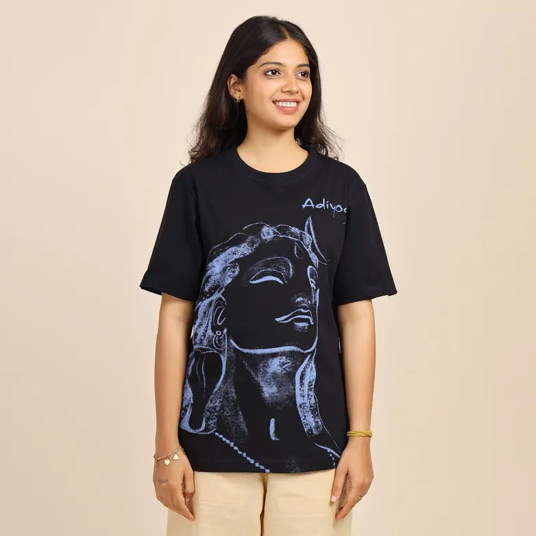 New Arrival Adiyogi Iconic - Screen Printed T Shirt (Black)