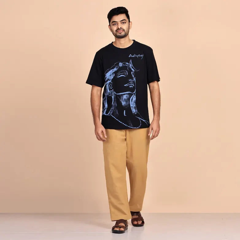 New Arrival Adiyogi Iconic - Screen Printed T Shirt (Black)