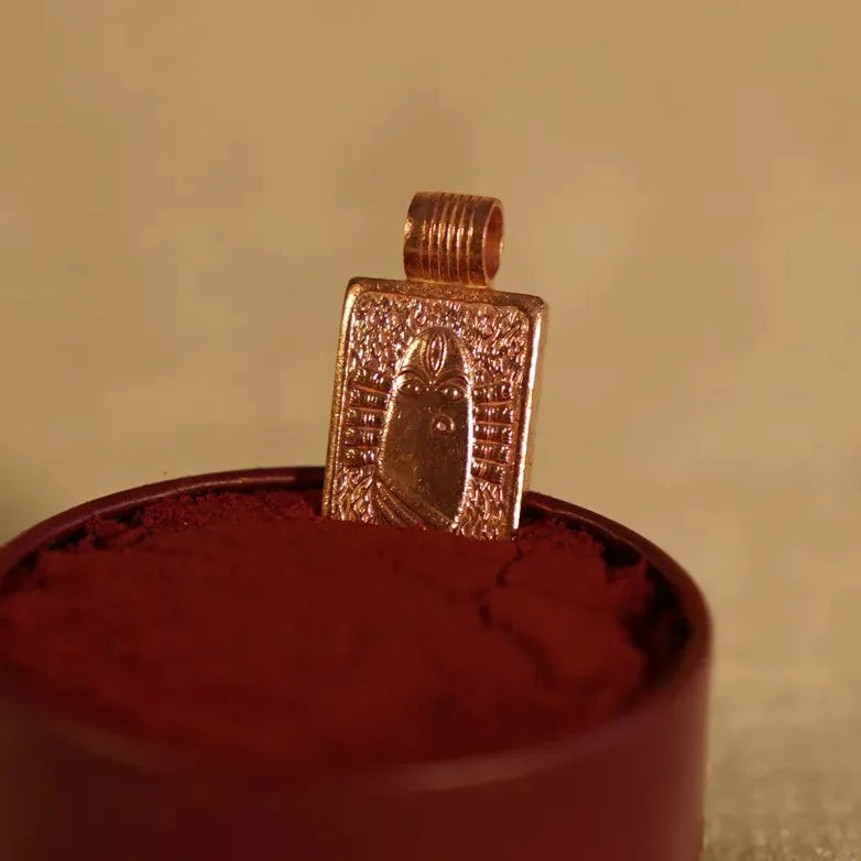 Linga Bhairavi Copper Pendant. Energized Devi Pendant.