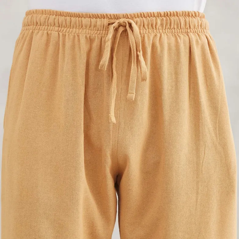 Organic Cotton Drawstring Pants (Khaki)