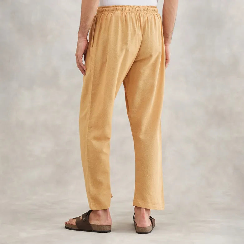 Organic Cotton Drawstring Pants (Khaki)