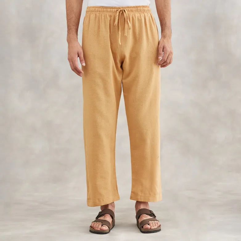 Organic Cotton Drawstring Pants (Khaki)