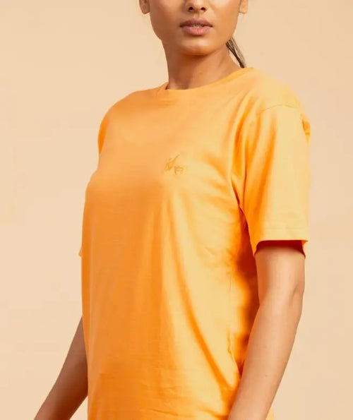 Unisex Organic Cotton Sadhana Half-Sleeve T-Shirt - Orange