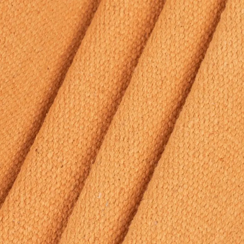 Top Rated 100% Cotton Rug Yoga Mat - Orange. Eco-friendly. Washable.