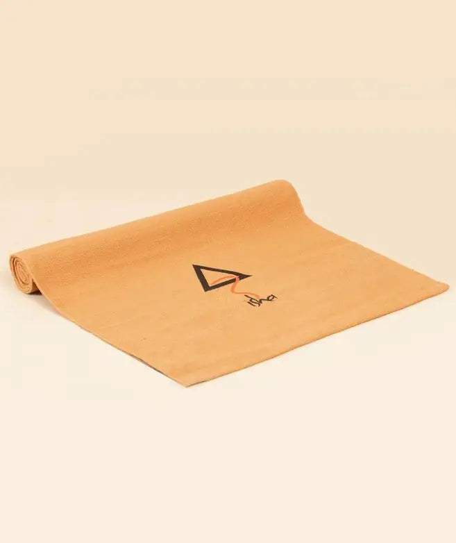 Top Rated 100% Cotton Rug Yoga Mat - Orange. Eco-friendly. Washable.